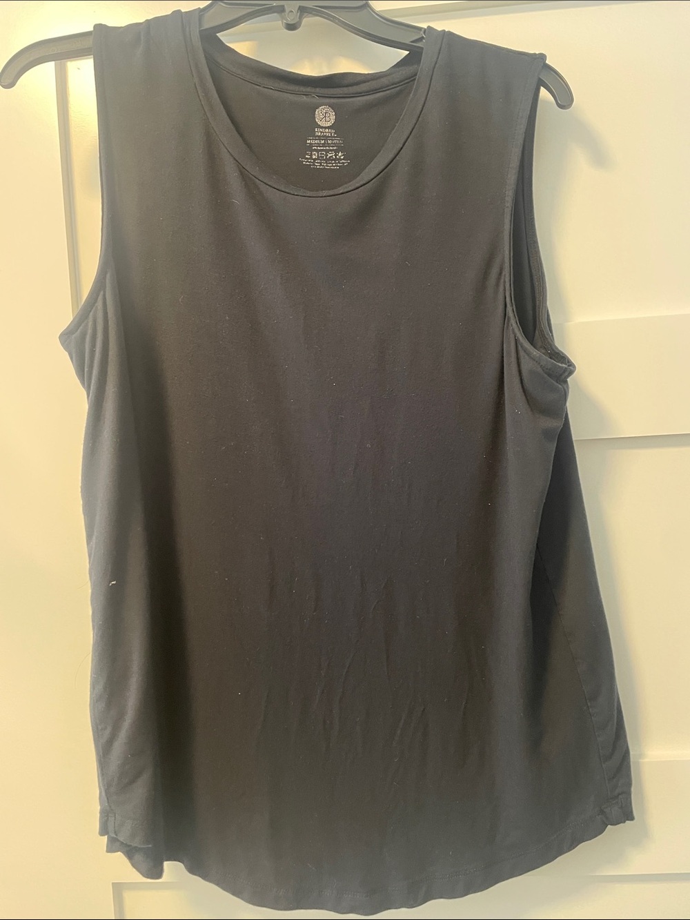 Kindred Bravely Lined Black Sleeveless Scoop Neck Tank (Maternity/Nursing)